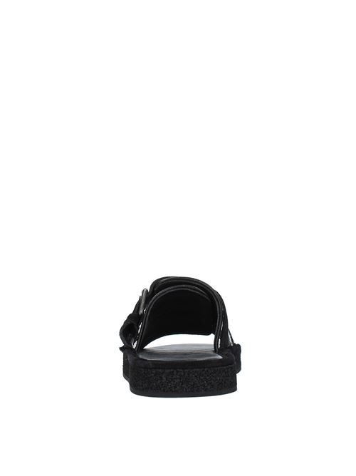 Suede and fabric mules HAANI | 7906NERO
