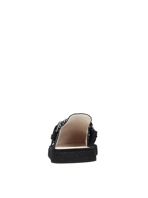 Suede and fabric mules HAANI | 7909NERO