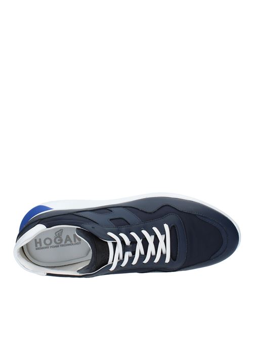 Sneakers in pelle e tessuto HOGAN | HXM3710AJ15R3T99ZSBLU-BIANCO