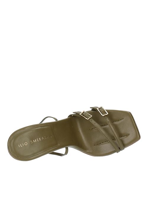 MAEVESANDAL-1 sandals in leather ILIO SMERALDO | MAEVESANDAL-1OLIVE