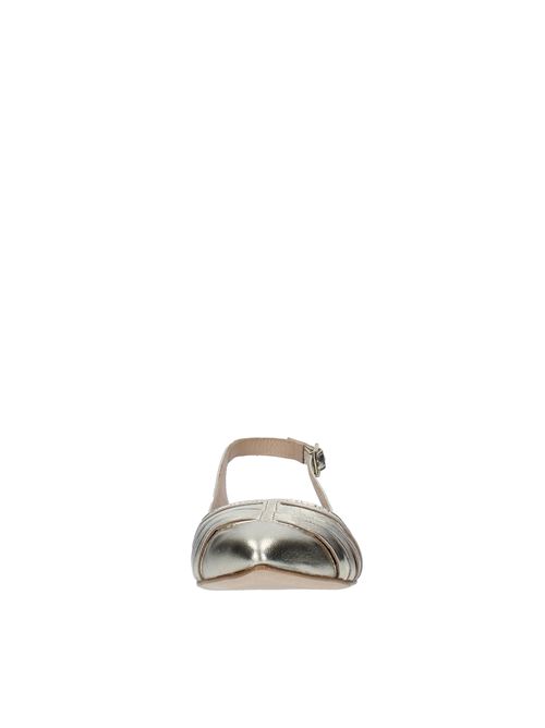 Slingback ballet flats in leather JANET & JANET | 05033 FEBEPLATINO
