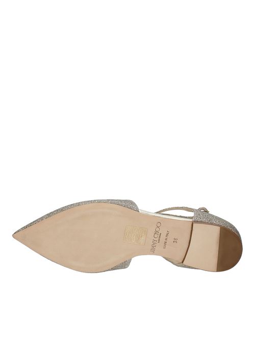 LANCER FLAT model ballerinas in leather and other materials JIMMY CHOO | LANCER FLATPLATINO