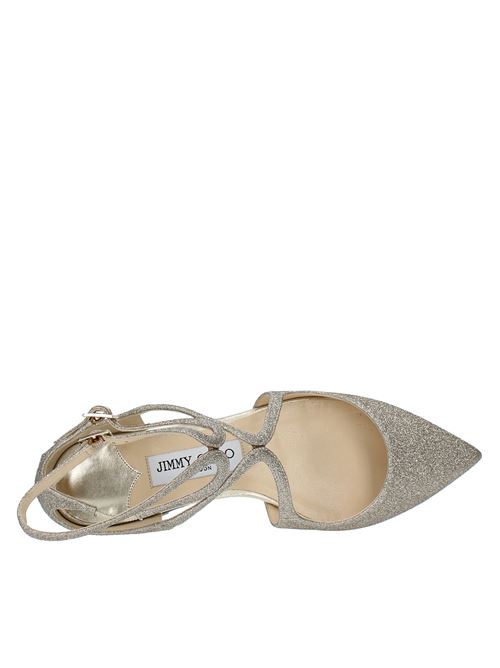 LANCER FLAT model ballerinas in leather and other materials JIMMY CHOO | LANCER FLATPLATINO