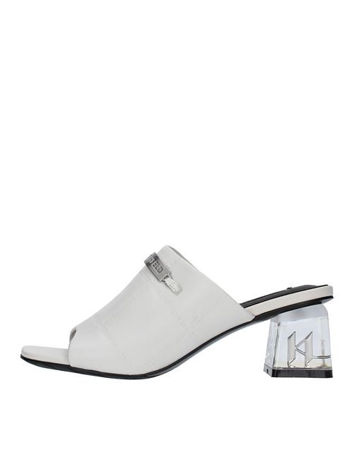 Leather mules KARL LAGERFELD | KL33603 0T1BIANCO