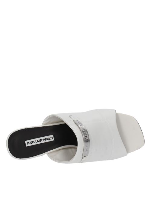 Leather mules KARL LAGERFELD | KL33603 0T1BIANCO