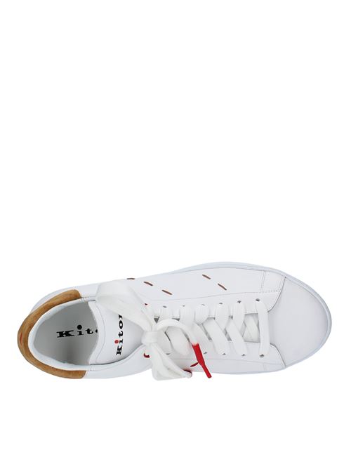 Sneakers modello USSN001X0716A02W in pelle KITON | USSN001X0716A02WBIANCO-TERRA