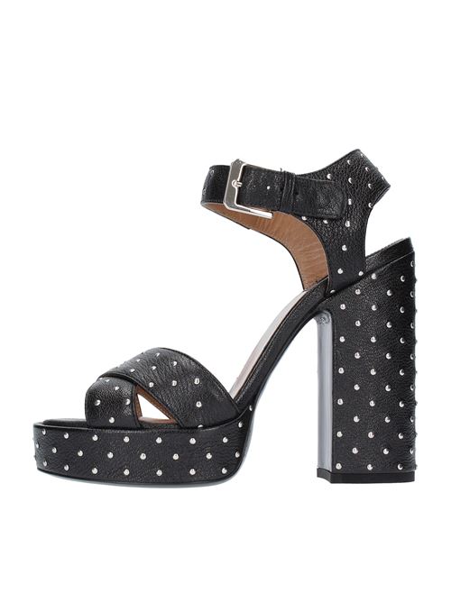 Leather and studded sandals LAURENCE DACADE | ROSANGE CALFNERO