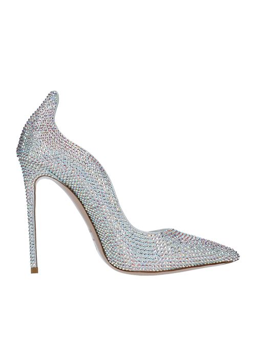 Pumps in leather and rhinestones LE SILLA | DECO IVY QUEEN 120 BURMA ECLISSIARGENTO