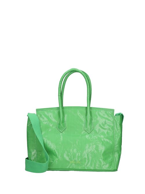 Multi-material shopper MIA BAG | 23109VERDE