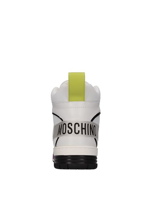 Sneakers in ecopelle MOSCHINO COUTURE | MB15133G0GGY300ABIANCO-VIOLA-VERDE