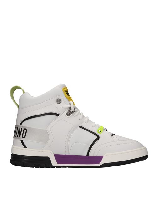 Eco-leather sneakers MOSCHINO COUTURE | MB15133G0GGY300ABIANCO-VIOLA-VERDE