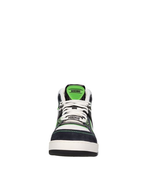 Sneakers multimateriale MOSCHINO COUTURE | MB15604G1GG4710BBIANCO-NERO-VERDE