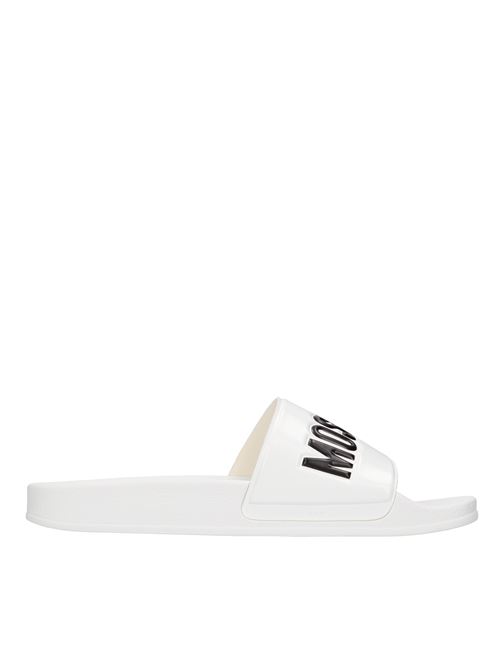 Mules in gomma MOSCHINO COUTURE | MB28022G0GG10100BIANCO-NERO