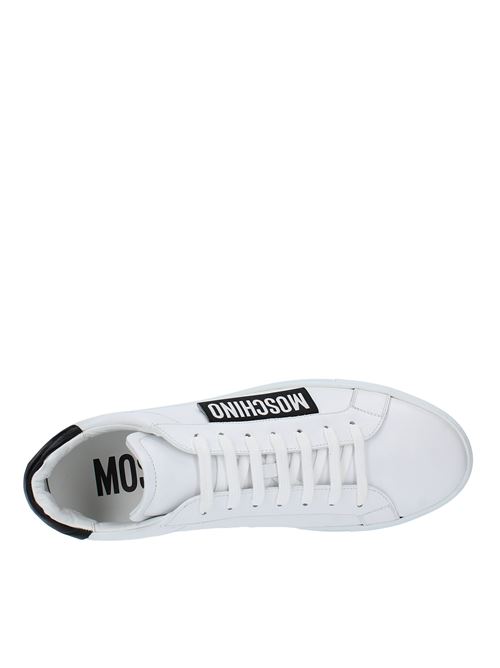 Leather trainers MOSCHINO | MB15042G0DGA110ABIANCO-NERO