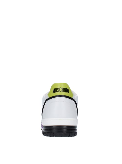 Sneakers in ecopelle e tessuto MOSCHINO | MB15614G0EG4010ABIANCO-VIOLA-VERDE