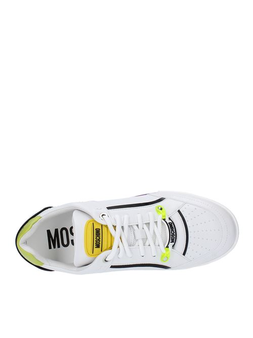 Faux leather and fabric trainers MOSCHINO | MB15614G0EG4010ABIANCO-VIOLA-VERDE