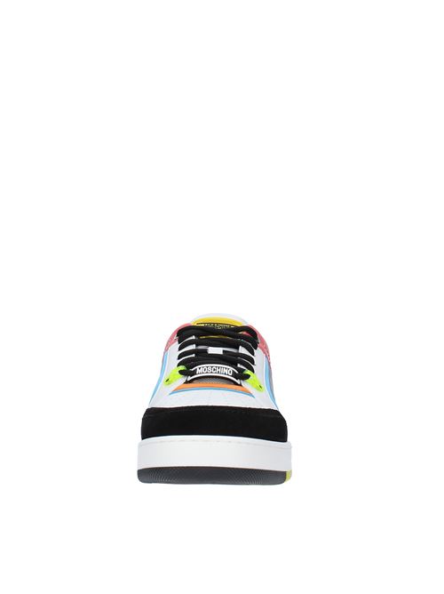 Sneakers in ecopelle e tessuto MOSCHINO | MB15614G0EG4200AMULTICOLOR