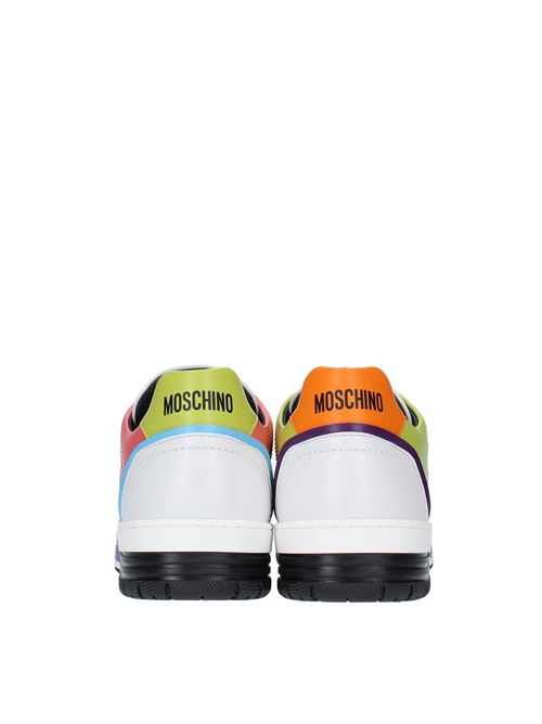 Sneakers in ecopelle e tessuto MOSCHINO | MB15614G0EG4200AMULTICOLOR