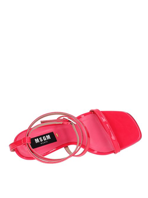 Patent leather sandals MSGM | 3441MDS187 482 14FUXIA