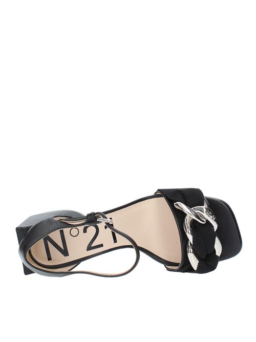 Leather sandals N°21 | 22ECSXNV13183-X054NERO