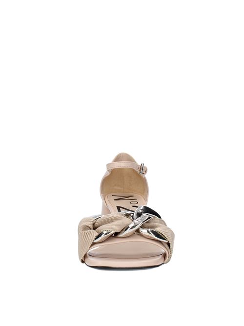 Leather sandals N°21 | 22ECSXNV13183-X055NUDE