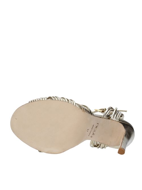 Leather sandals NCUB | SOLE20 LAM.PLATINO