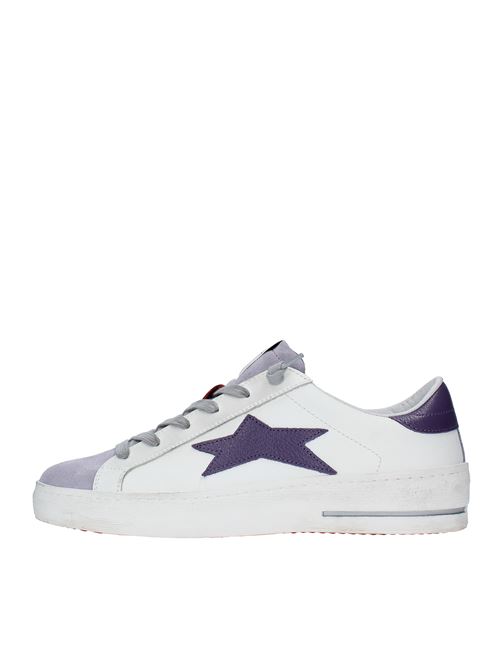 Leather and suede trainers OKINAWA | 2321 LOW PLUSBIANCO-VIOLA
