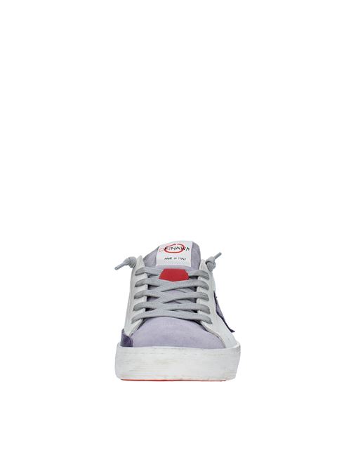 Leather and suede trainers OKINAWA | 2321 LOW PLUSBIANCO-VIOLA
