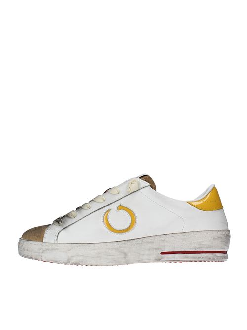 Leather and suede trainers OKINAWA | 2537 LOW PLUSBIANCO-GIALLO