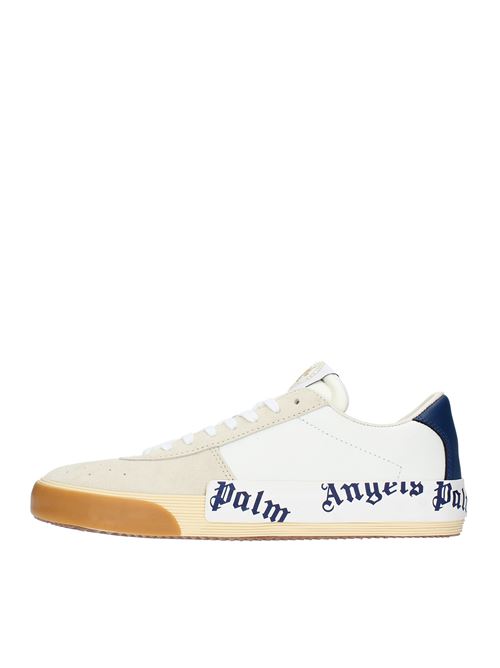 Sneakers in pelle e camoscio PALM ANGELS | PMIA065F21LEA0010145BIANCO-BEIGE-BLU