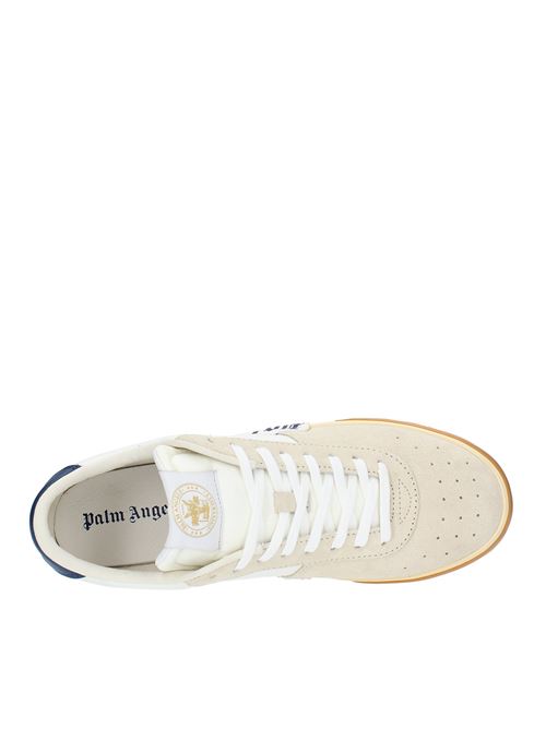 Leather and suede sneakers PALM ANGELS | PMIA065F21LEA0010145BIANCO-BEIGE-BLU