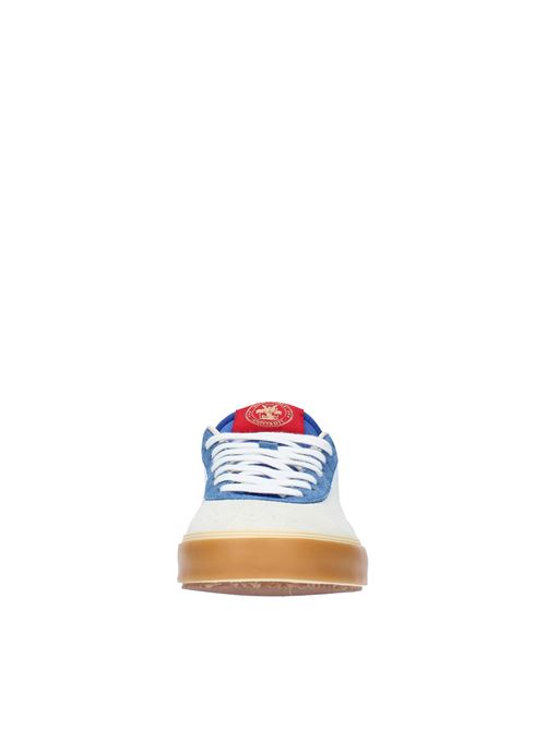 Leather and suede sneakers PALM ANGELS | PMIA06S22LEA00100125BIANCO-BEIGE-BLU-ROSSO