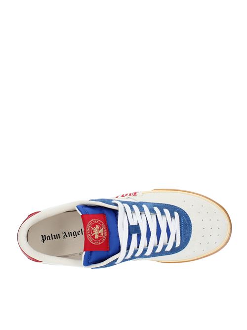 Leather and suede sneakers PALM ANGELS | PMIA06S22LEA00100125BIANCO-BEIGE-BLU-ROSSO