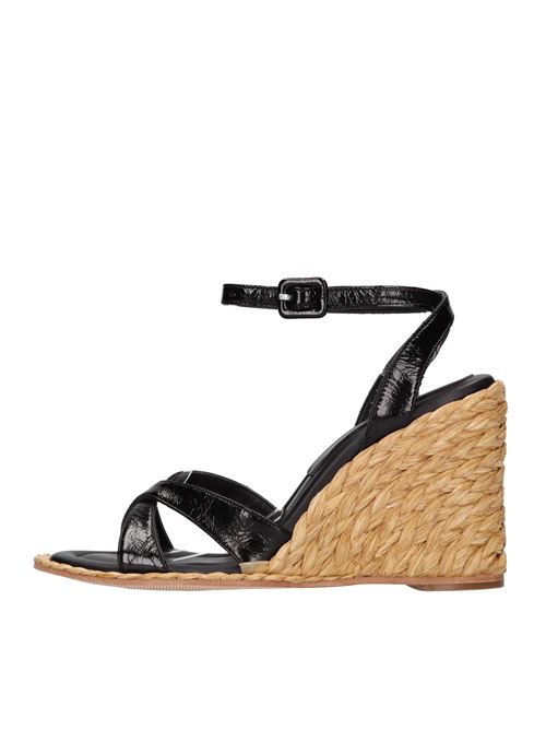 Wedges in raffia and patent leather PALOMA BARCELO' | 652393 ALESNERO