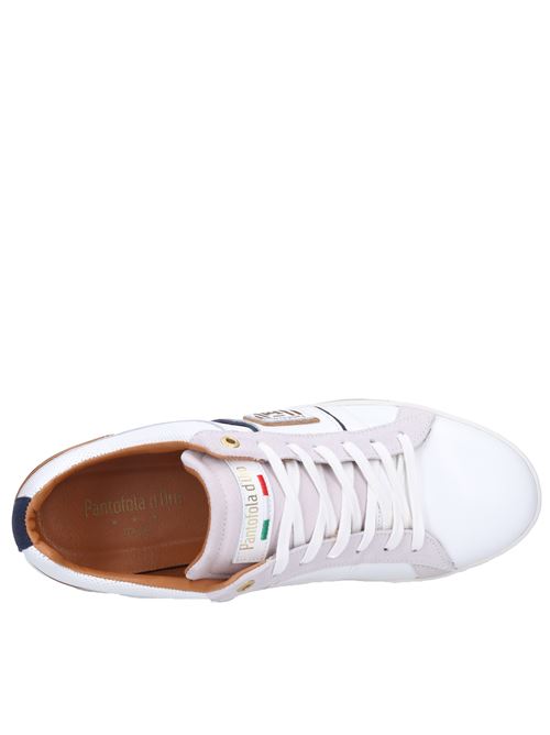 Leather and faux leather sneakers PANTOFOLA D'ORO | 10231001 1FGBIANCO-GRIGIO