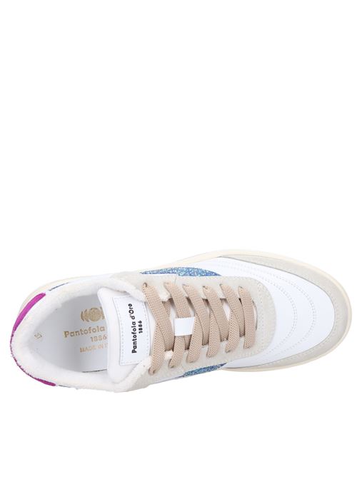 Sneakers in pelle PANTOFOLA D'ORO | CBL7WD 02VVBIANCO-VERDE-FUXIA