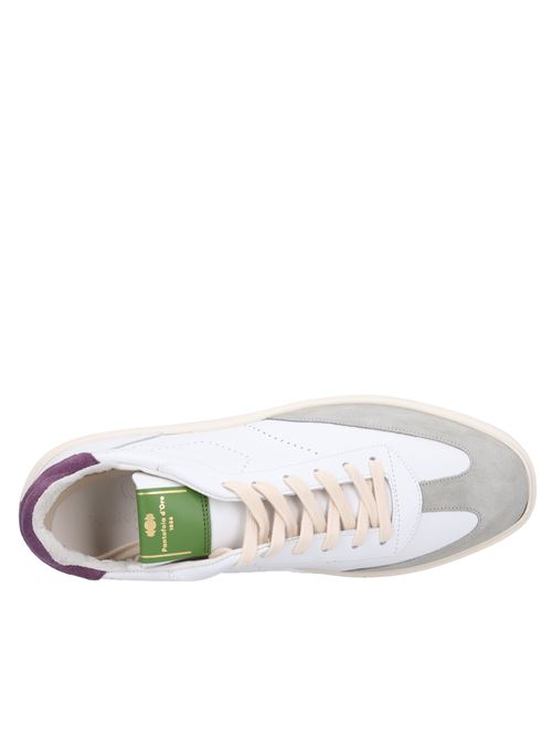 Leather and suede sneakers PANTOFOLA D'ORO | LLG6WU 128VGVBIANCO-GRIGIO-VIOLA