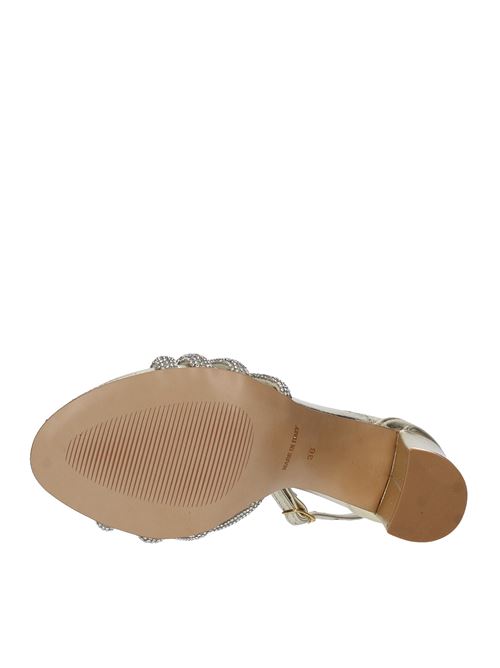 Leather sandals PAOLO MATTEI | 16615 LAM.PLATINO