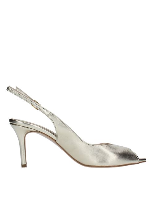Slingback pump in leather PAOLO MATTEI | 820 LAM.PLATINO