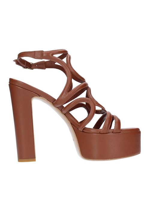 Leather and eco-leather sandals PAOLO MATTEI | RITA 130 05 LAM.NOCCIOLA