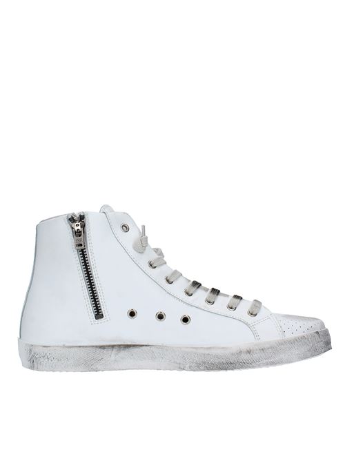 High-top trainers in leather and faux leather PASQUALEXY3 | PXCU 005BIANCO-NERO