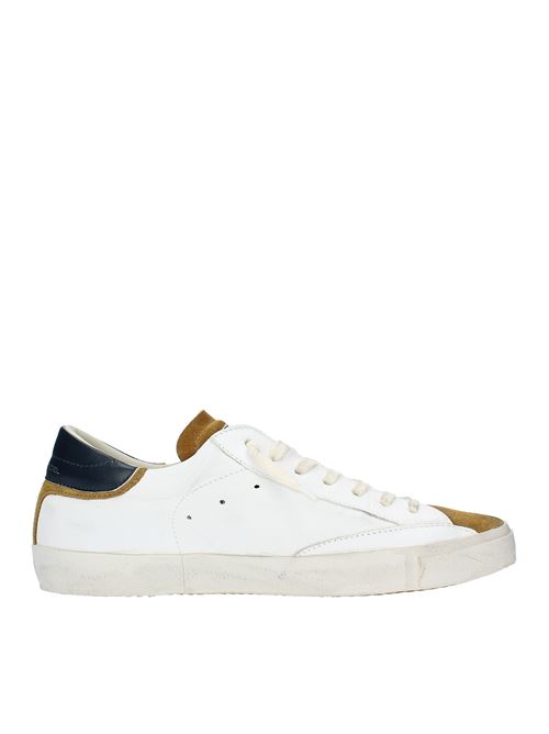 Leather and suede sneakers PHILIPPE MODEL | PRLU WX21BIANCO-VERDE-BLU