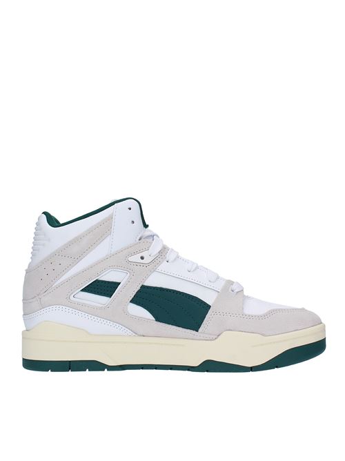 High-top trainers in suede leather and fabric PUMA | 387998 02BIANCO-VERDE