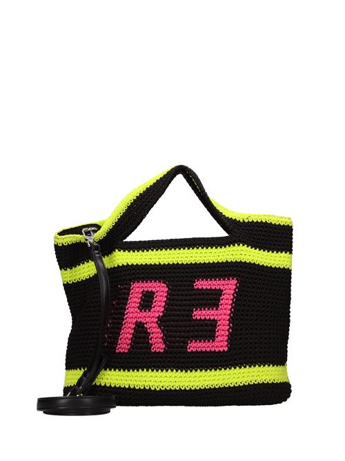 Bag in tricot fabric REBELLE | CROCHET SNERO-FUCSIA