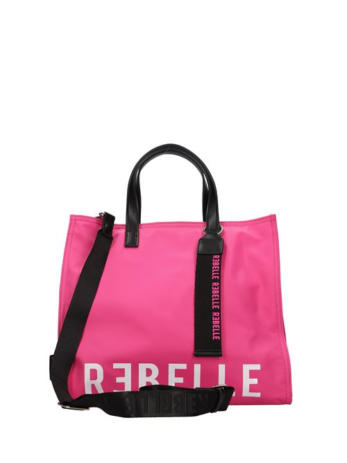 Bag in fabric and leather REBELLE | ELECTRAMAGENTA