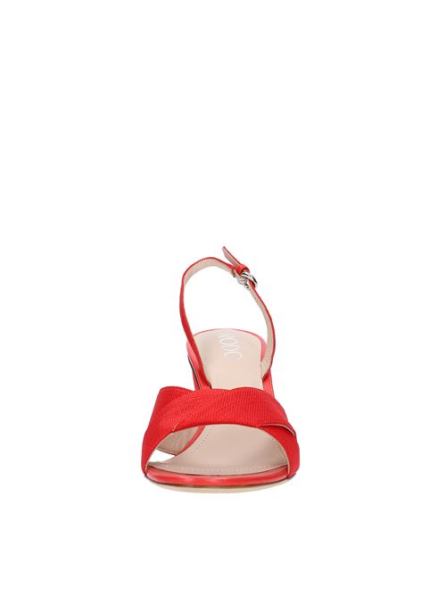 Fabric and leather sandals RODO | S0238ROSSO