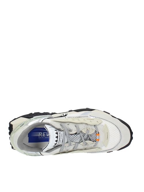 Sneakers modello REVOLT ICE M in pelle camoscio e tessuto RUN OF | REVOLT ICE MBIANCO-BEIGE-ARGENTO