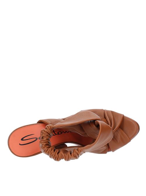 Leather sandals SANTONI | WHKS58743HI2SFDSC85MARRONE