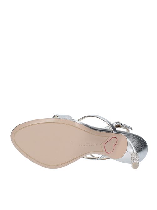 Leather sandals SOPHIA WEBSTER | ROSALIND CRYSTAL MID SANDALARGENTO