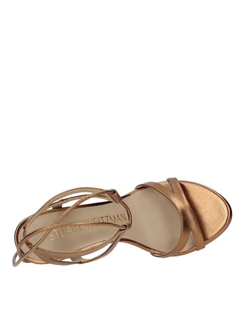 Leather sandals STUART WEITZMAN | SOIREE 100 LACE-UPBRONZO